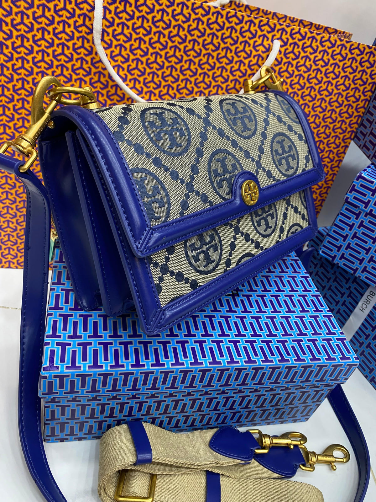 Tory Burch T Monogram Jacquard Shoulder Bag