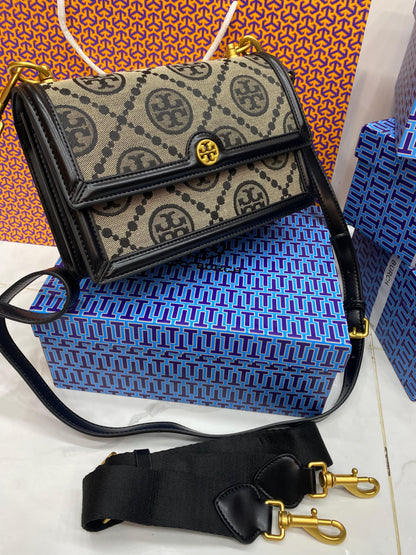 Tory Burch T Monogram Jacquard Shoulder Bag
