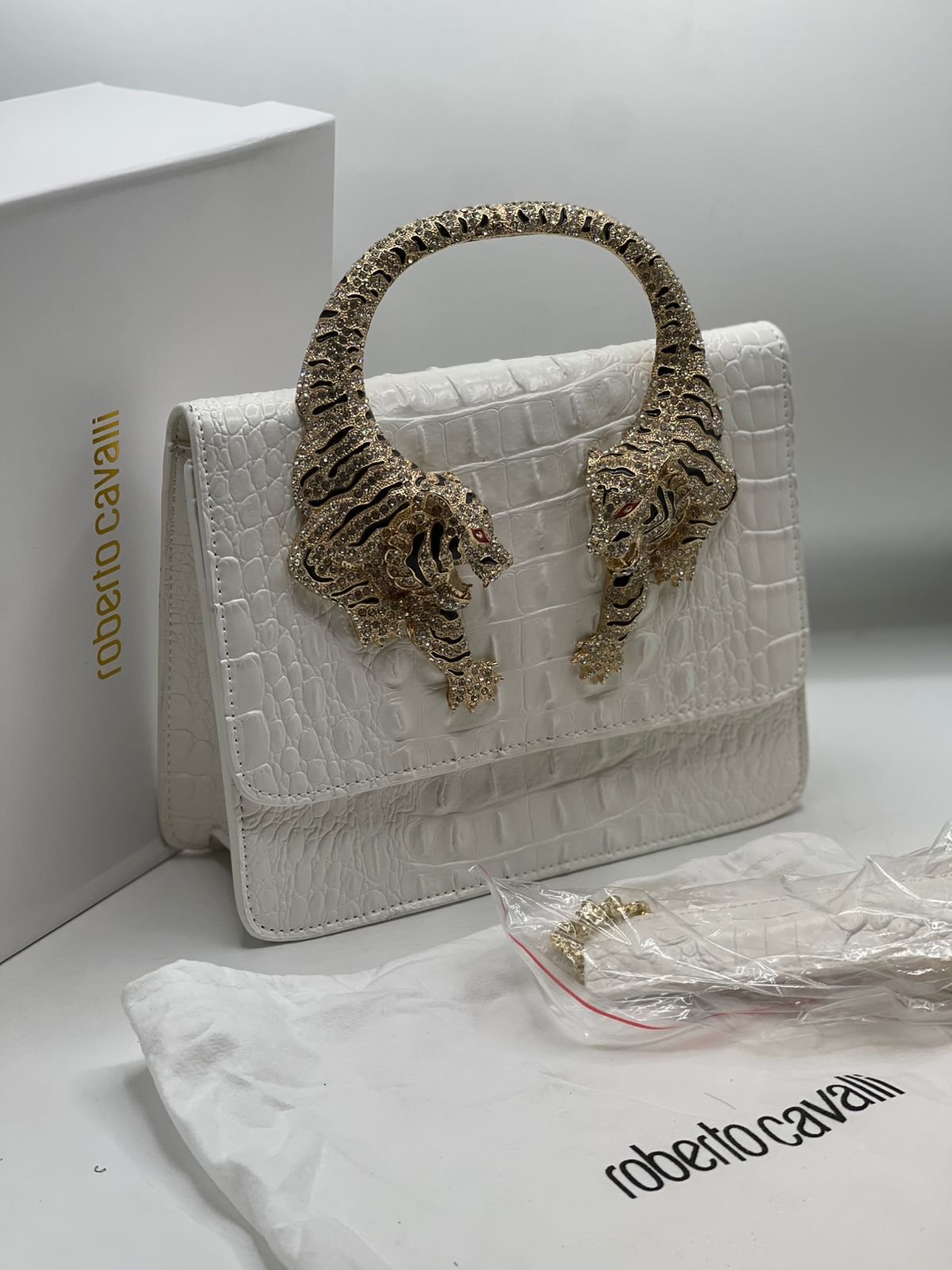 Roberto Cavalli Roar Bag | White