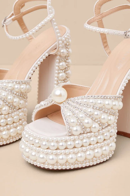 Jimmy Choo Sacaria Platform 120 | Pearl Embellished
