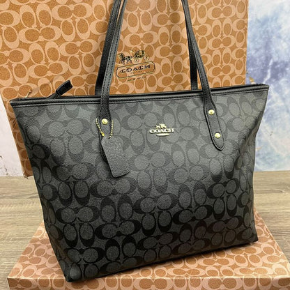 COACH Signature City Tote Bag with Box