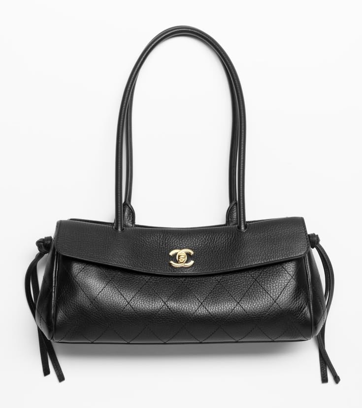 Chanel Grained Calfskin Bag With Brand Box