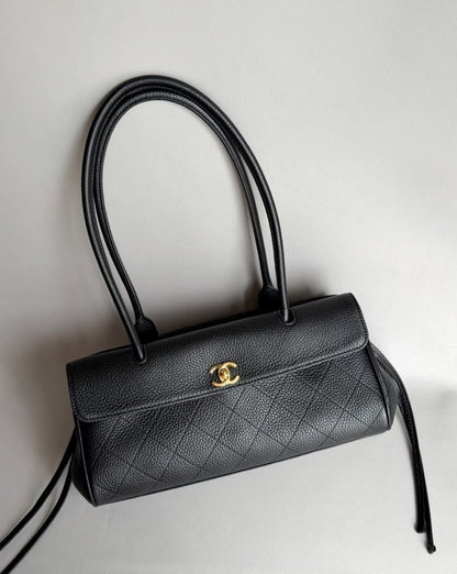 Chanel Grained Calfskin Bag With Brand Box