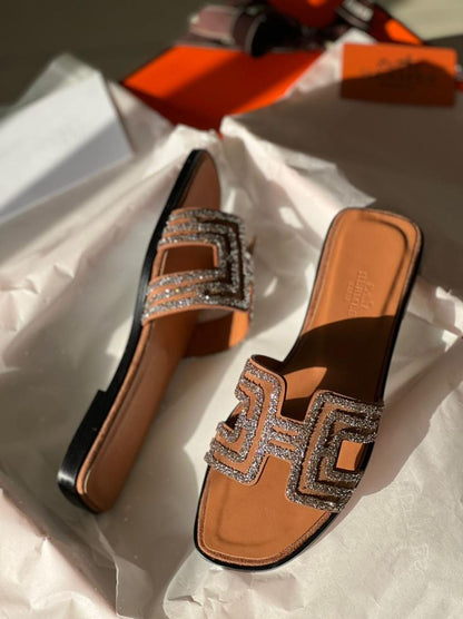Hermès Oran Flat Slippers With Box