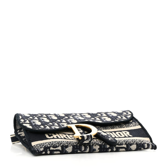 Dior Oblique Slim Saddle Wallet