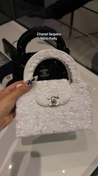 Chanel Mini Nano Kelly Sequin Bag