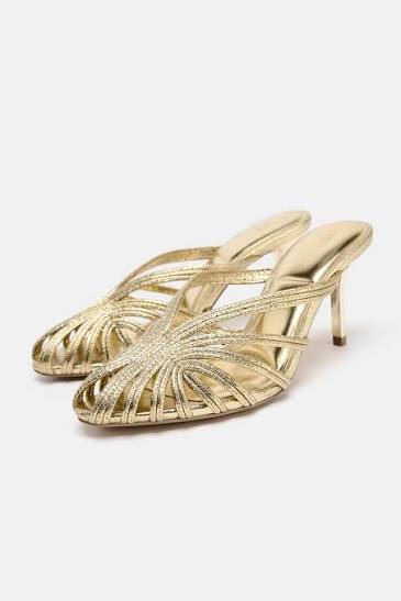 Zara Metallic Stiletto Heels