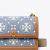 Tory Burch T Monogram Denim Small Shoulder Bag